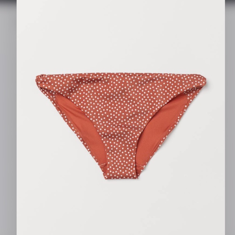 H&M bottom bikini Rust brown/white dotted color